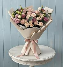 Букет цветов из:  Розы и Лизиантусы #REPLACE_PRED# Поспелихе