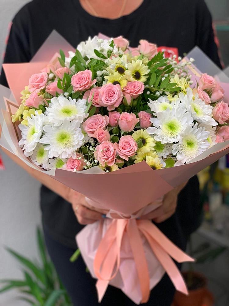 Букет цветов из: Розы и Хризантемы в Поспелихе