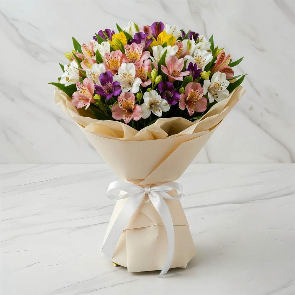 Букет цветов из: Альстромерии в Поспелихе