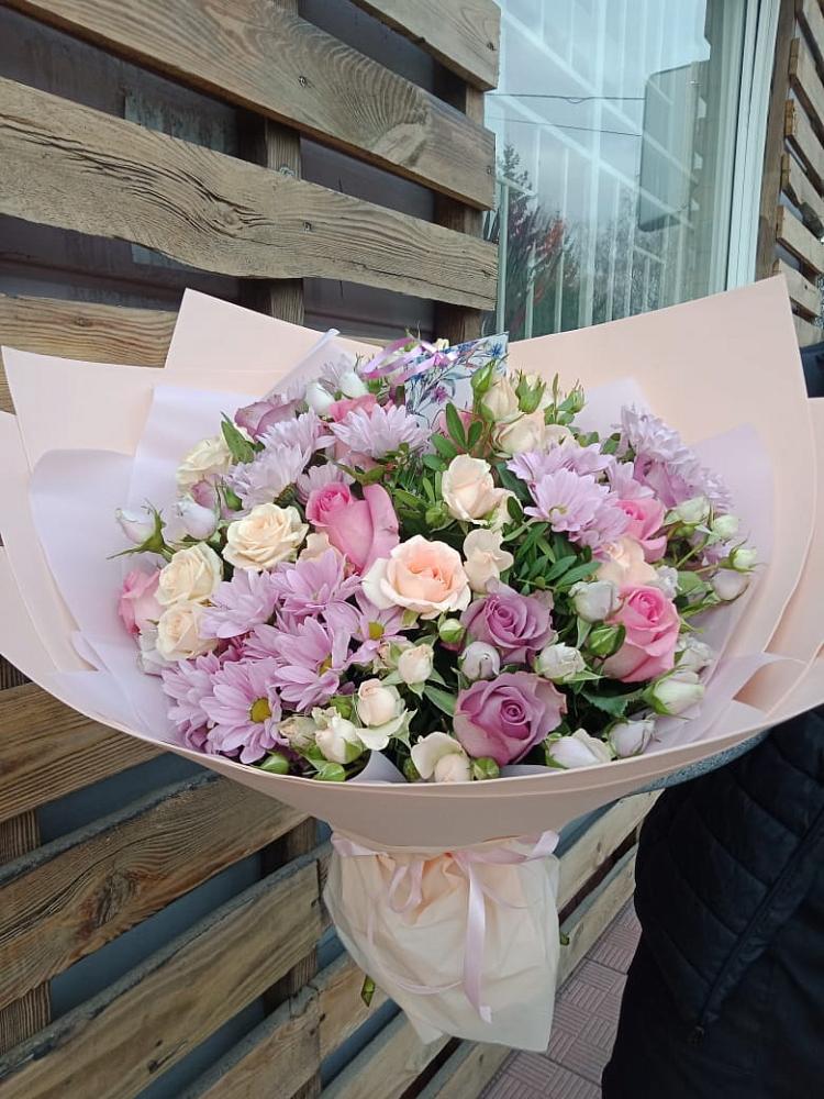 Букет цветов из: Розы и Хризантемы в Поспелихе