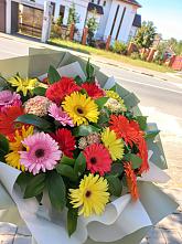 Букет цветов из:  Герберы #REPLACE_PRED# Поспелихе