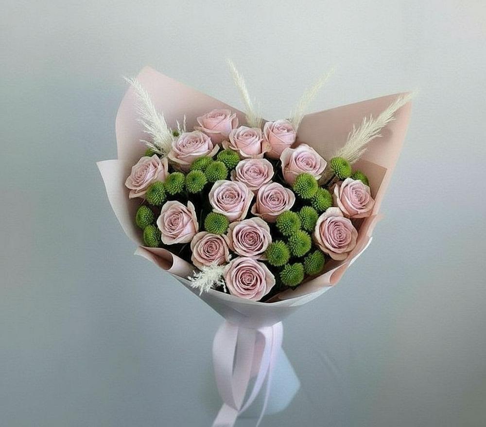 Букет цветов из: Розы и Хризантемы в Поспелихе