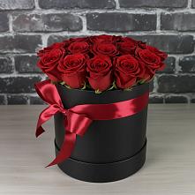 Цветочная композиция из Розы в шляпной коробке #REPLACE_PRED# Поспелихе