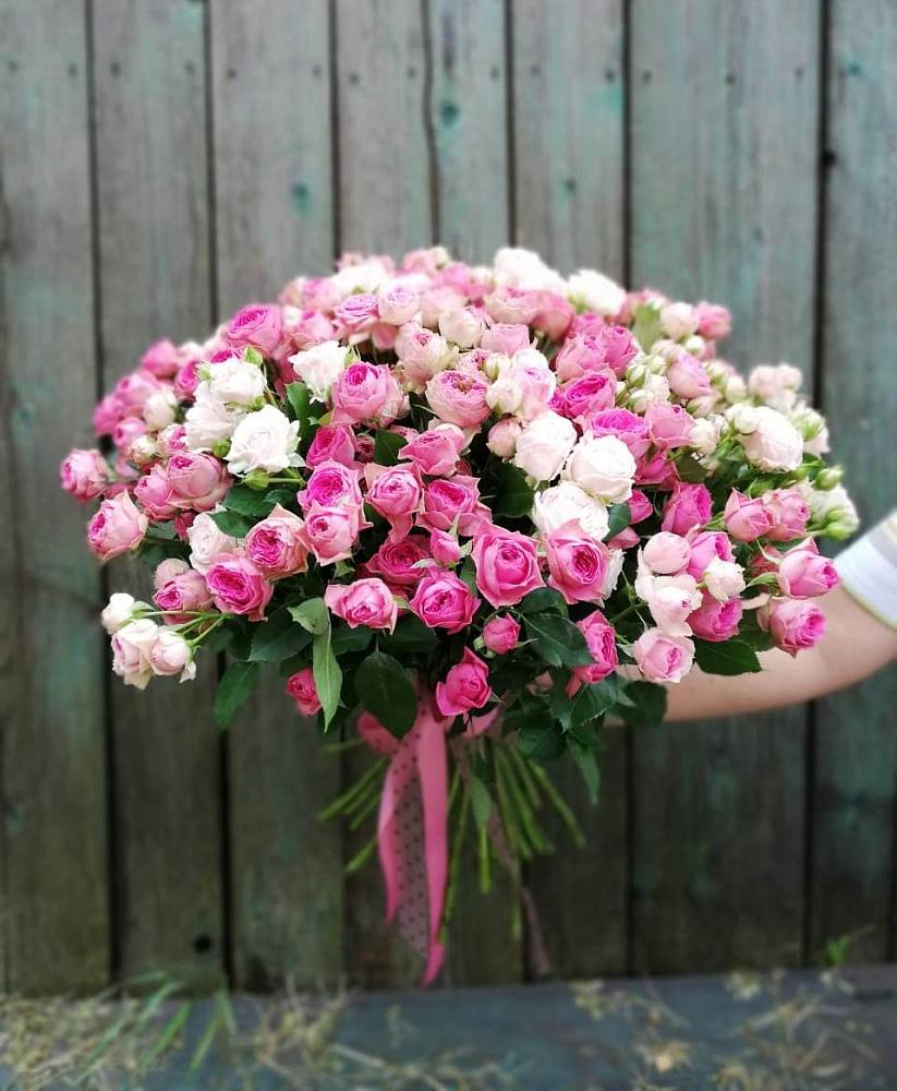 Букет Розовые кустовые розы Натали и Лав Лидия в Поспелихе