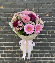 Букет цветов из:  Герберы и Хризантемы в Поспелихе