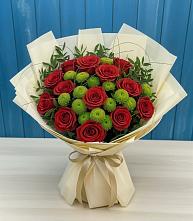 Букет цветов из:  Розы и Хризантемы #REPLACE_PRED# Поспелихе