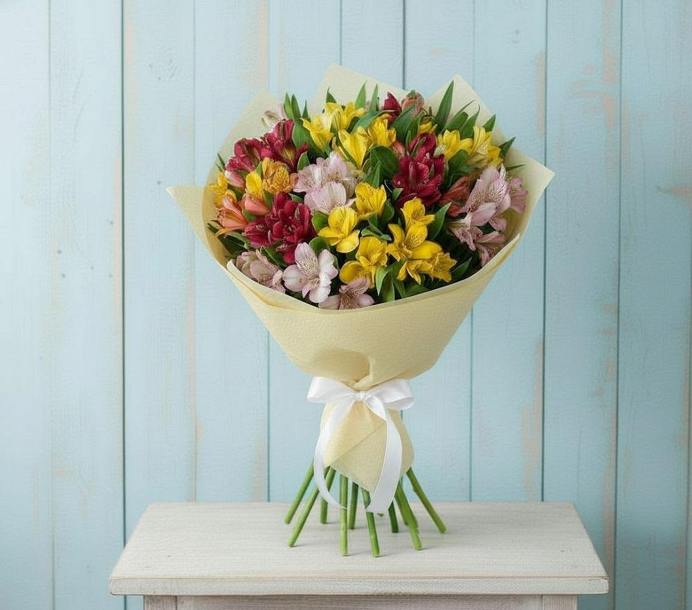 Букет цветов из: Альстромерии в Поспелихе
