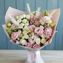 Букет цветов из:  Альстромерии и Розы в Поспелихе
